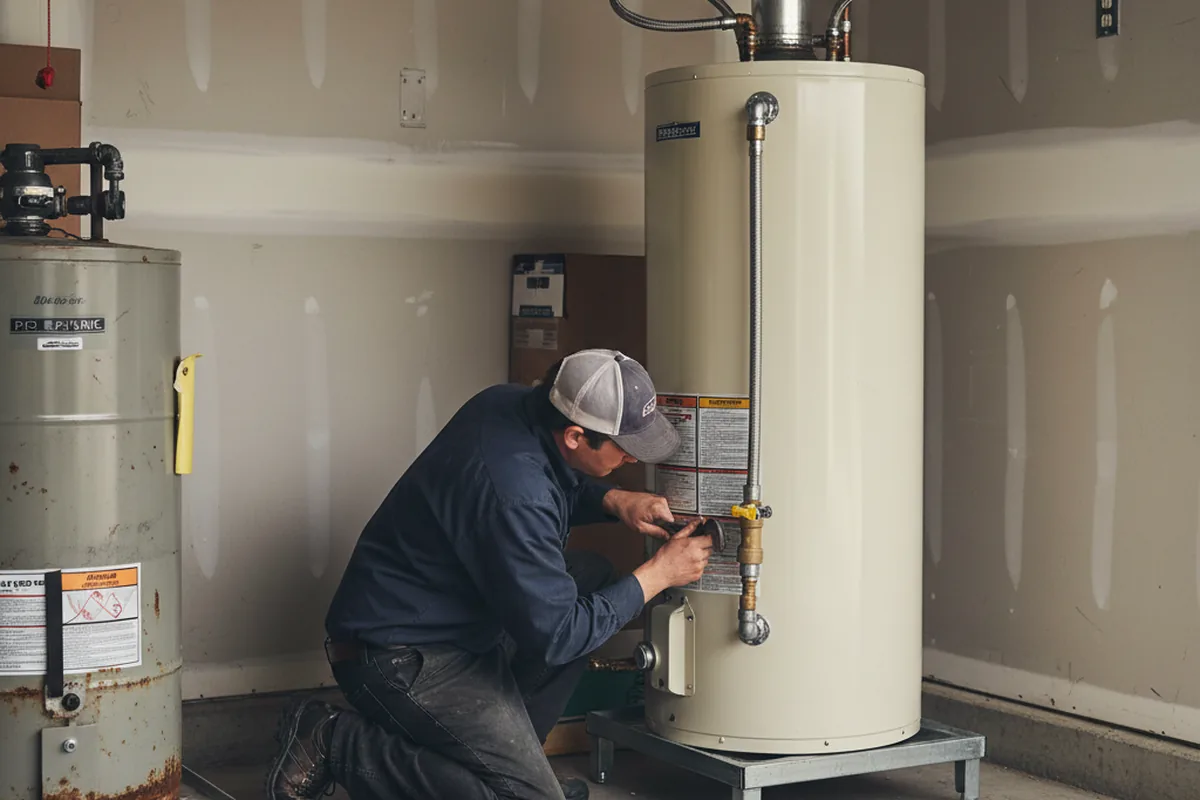 Water heater and shutoff valve replacement in Lincroft