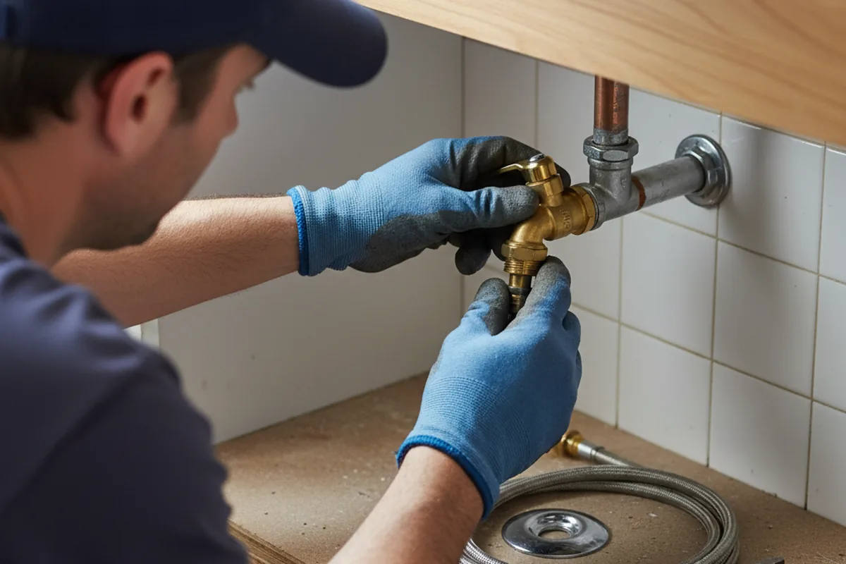 Shutoff valve and fitting work during Emergency Plumbing in Lincroft
